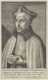 Portret van de jezuïet Jacobus Laynez Portretten van generaal oversten van de jezuïeten (serietitel) Effigies præpositorvm generalivm societatis Iesv (serietitel), RP-P-1910-4016.jpg