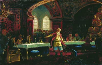 Prince Repnin at Ivan the Terrible's dinner by K.Makovsky (1880s).jpg