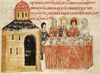 Пир князя Изяслава I и митрополита Георгия по случаю возведения новой церкви.jpg