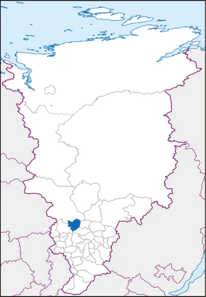 Пировский район Пировский муниципальный район на карте