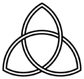 Простой трикветр, состоящий из трех символов Vesica piscis.