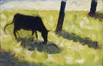 Black Cow in a Meadow by Georges Seurat.jpeg
