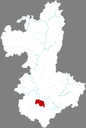 Люнань на карте