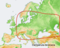 Distribution map Campanula cervicaria.png