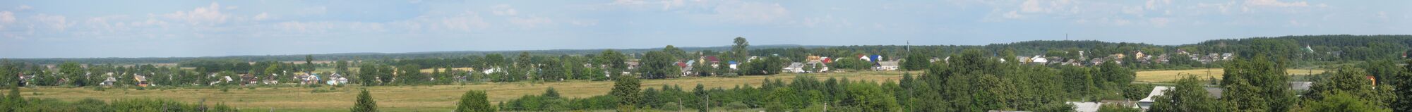 Вид Малого Козино с пожарной вышки в Алёшино