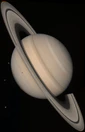 True-color picture of Saturn assembled from Voyager 2 images