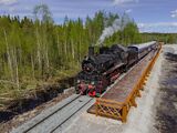 Рускеальский экспресс на станции горного парка Рускеала.jpg
