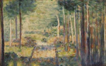 Alley in the Forest Barbizon (Allée en forêt, Barbizon) by Georges Seurat.jpg