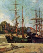 Gauguin 1886 Goélette et trois-mâts à quai.jpg