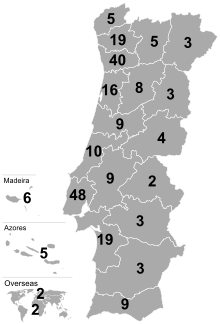 Portuguese electoral districts 2024.svg