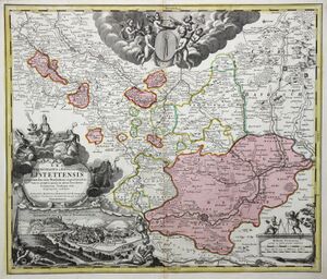 Территория княжества-епископства в 1717 году.
