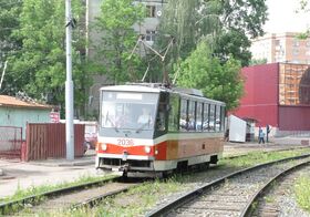 Tram in Izhevsk after Tramvainoe koltso.jpg