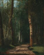 Camille Pissarro - Allée dans une fôret (sur 1859).jpg