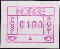 Norway 1978 variable value stamp 4 0100 Mi 1.jpg