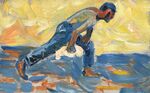 Signac - Etude pour 'Au temps d'harmonie' (le joueur de boules penché), 1894, lot-5650474.jpg
