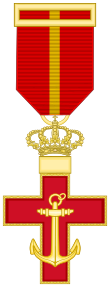 Cross of the Naval Merit (Spain) - Red Decoration.svg