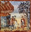 Vergilius Vaticanus - Énée à la sépulture de Polydore - f.24.jpg