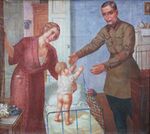 Commander's family by Petrov-Vodkin (1938, Khvalinsk).jpg