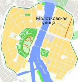 На карте города