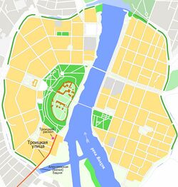 На карте города