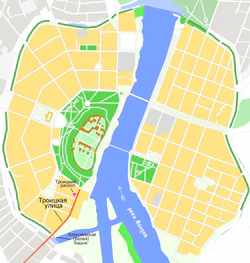 На карте города