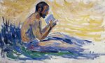 Signac - Study for In the Time of Harmony Man Reading, 1894, FC 256.jpg