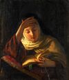 Young Nun at Prayer by Sergei Gribkov 1852.jpg