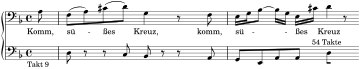 BWV 244 Incipit Nr. 66 Komm süßes Kreuz.svg