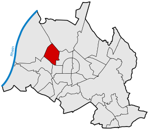 Locator map Nordweststadt in Karlsruhe.svg