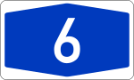 Bundesautobahn 6 number.svg