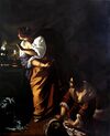 Judith and her maid Abra with the Head of Holofernes by Artemisia Gentileschi ca. 1645-1650.jpg