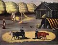 Niko Pirosmani. ''Threshing Floor in the Country''. Oil on cardboard, 80x100 cm. The Tretyakov Gallery, Moscow.jpg