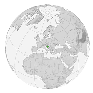 Хорватия на карте мира