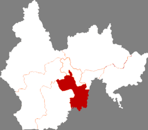 Лунцзин на карте
