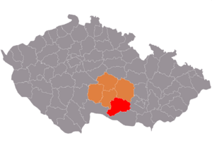Район Тршебич на карте