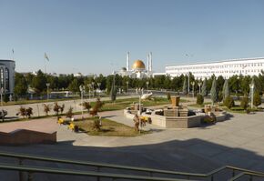Mary with Hajji Gurbanguly Mosque (31161481347).jpg