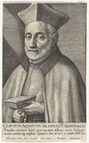Portret van de jezuïet Claudius Aquaviva Portretten van generaal oversten van de jezuïeten (serietitel) Effigies præpositorvm generalivm societatis Iesv (serietitel), RP-P-1909-1354.jpg