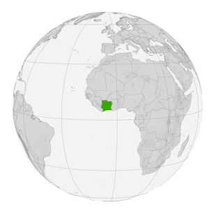 Кот-д’Ивуар на карте мира