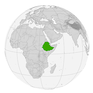 Эфиопия на карте мира