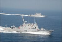 INS Car Nicobar (T69) and INS Chetlat (T70) cruise.jpg