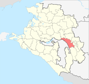 Курганинский район на карте