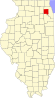 Map of Illinois highlighting DuPage County.svg