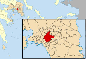 Афины на карте