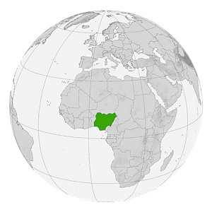 Нигерия на карте мира