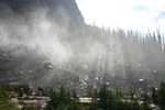 Crepuscular Rays Beam through the Mist Blown from Takkakaw Falls.jpg