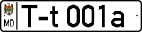 Moldova transit license plate Tt001a MD.svg