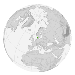 Дания на карте мира