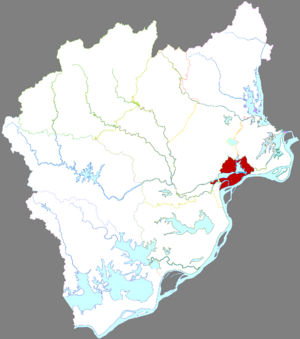 Дагуань на карте