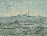 Ondergesneeuwd veld met een eg (naar Millet) - s0175V1962 - Van Gogh Museum.jpg
