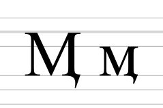 Cyrillic letter em with tail.svg